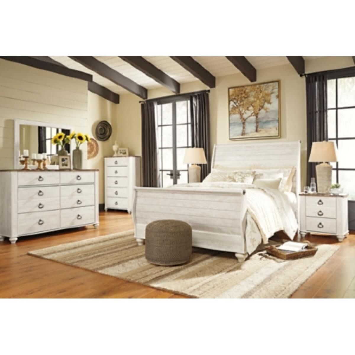 Willowton Queen Sleigh Bed - Image 4