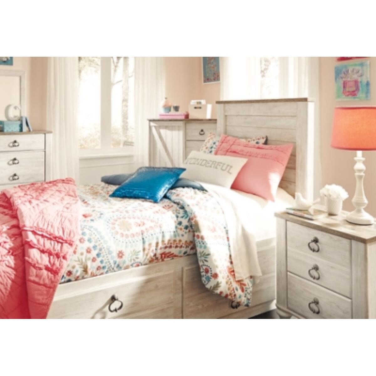 Willowton Twin Panel Bed with 2 Storage Drawers - Image 5