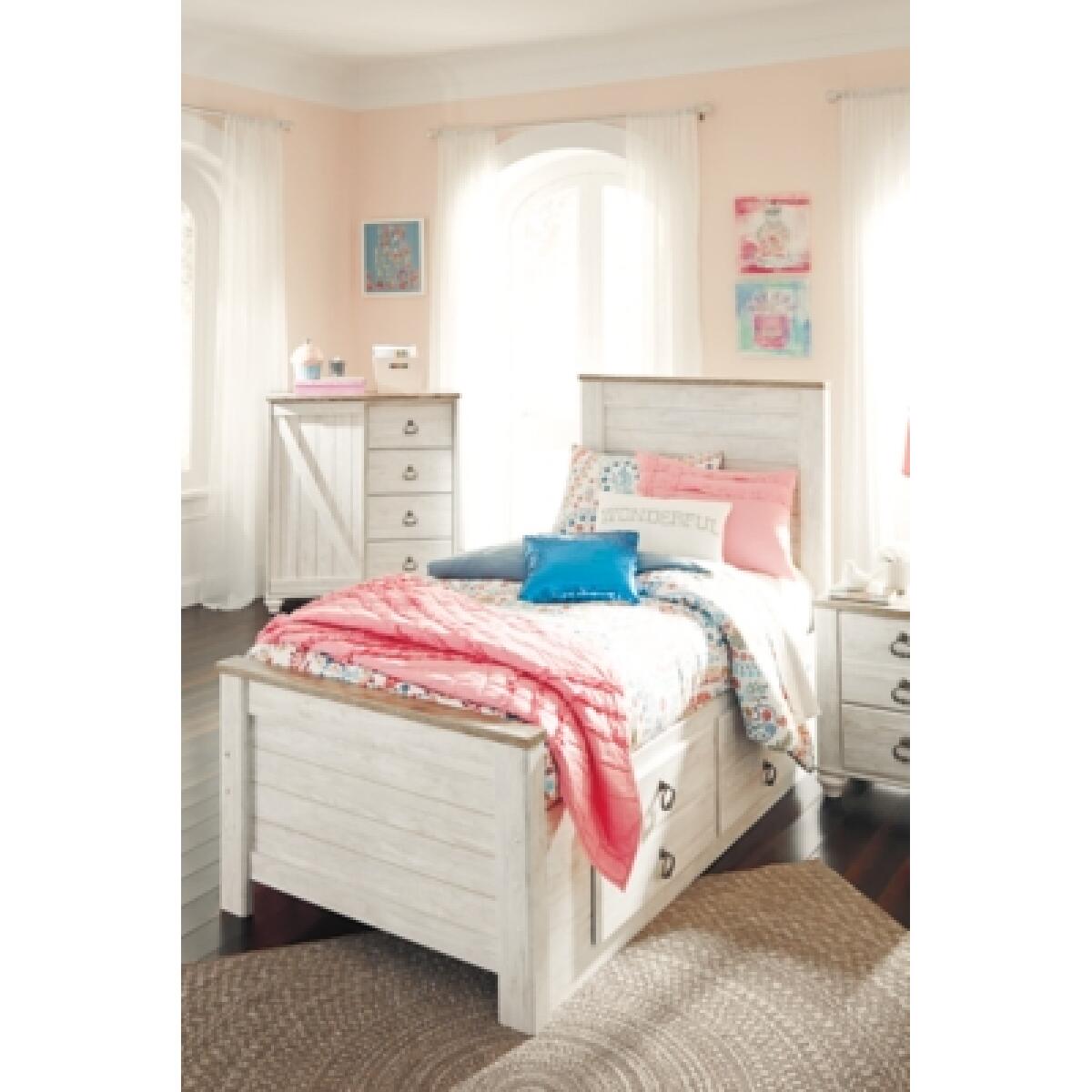 Willowton Twin Panel Bed with 2 Storage Drawers - Image 6