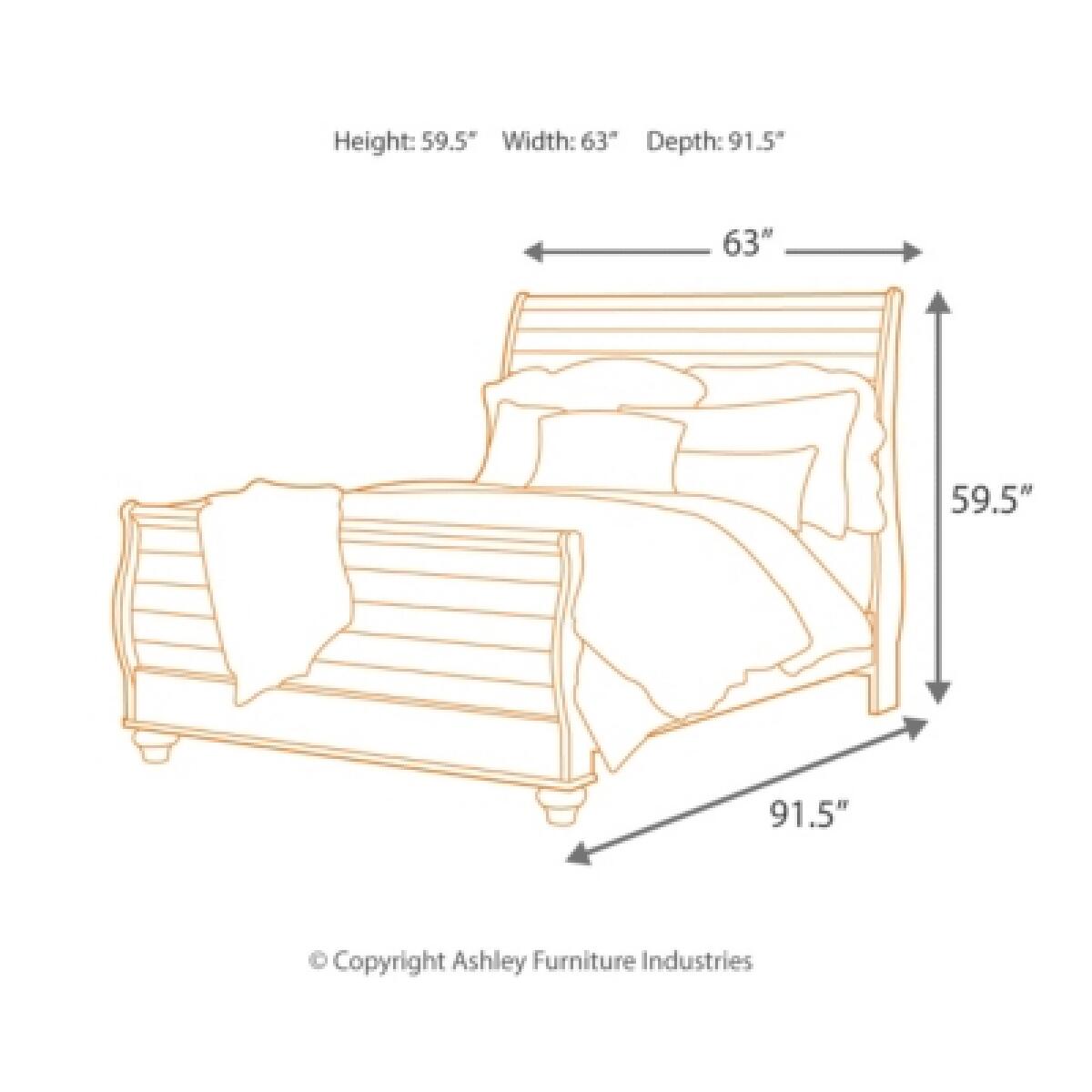 Willowton Queen Sleigh Bed - Image 5