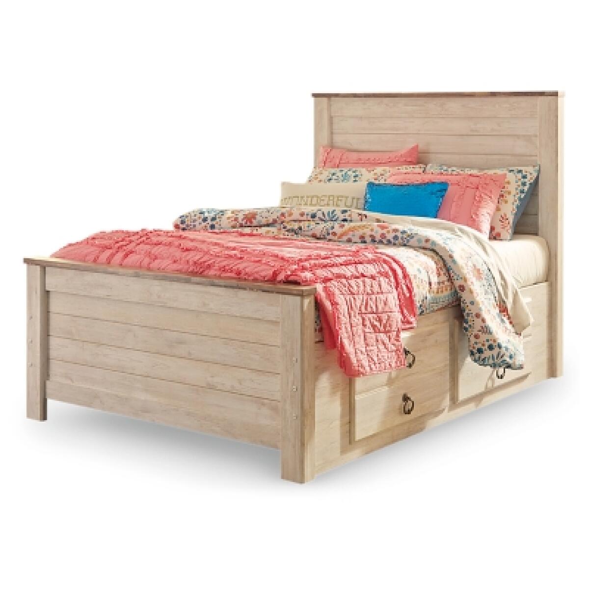 Willowton Twin Panel Bed with 2 Storage Drawers - Image 2