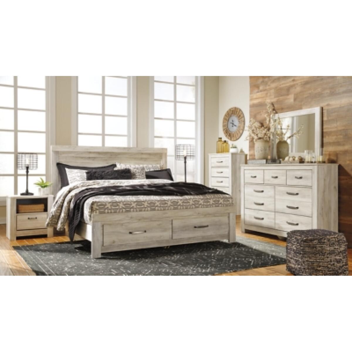 Bellaby King Platform Bed with 2 Storage Drawers - Image 6