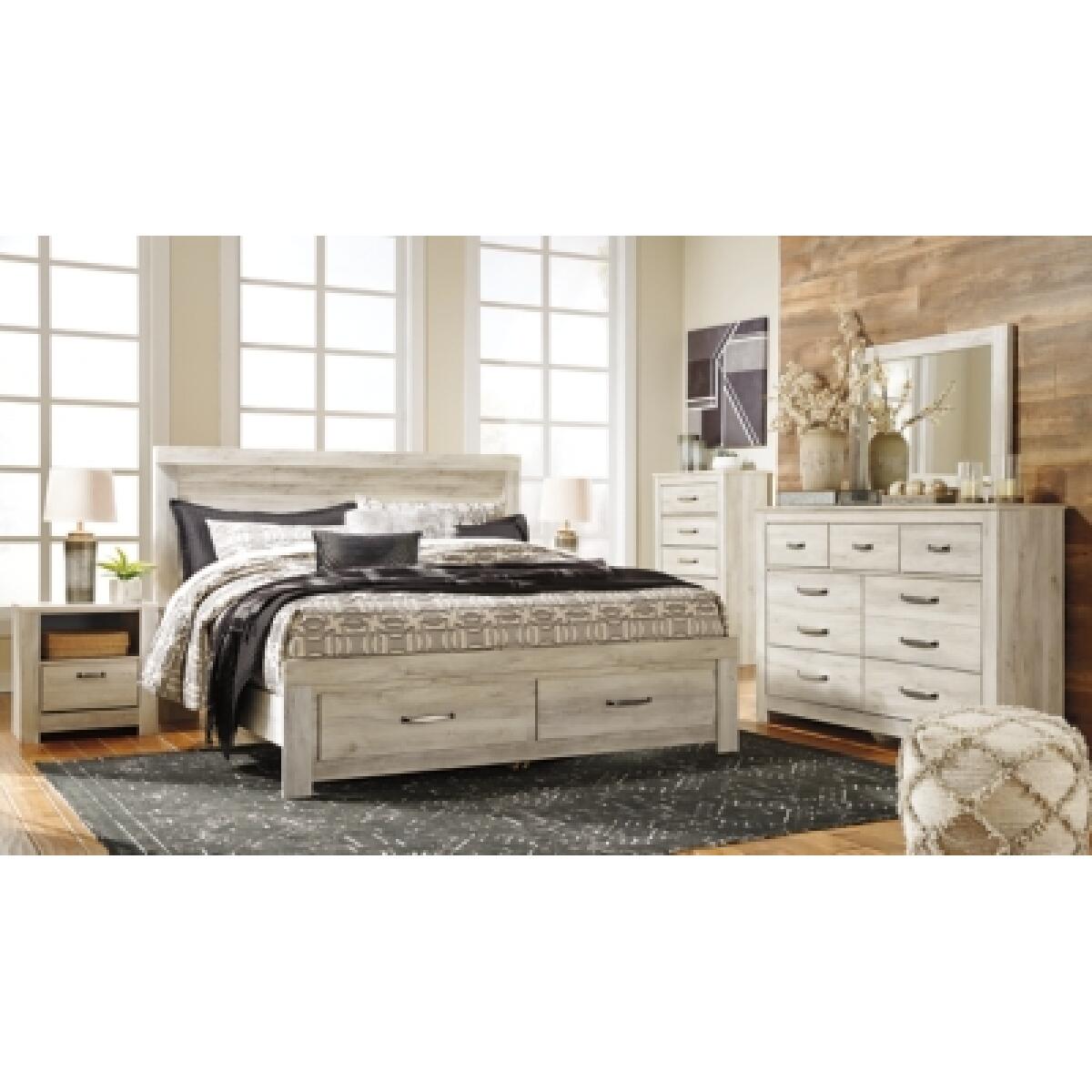 Bellaby King Platform Bed with 2 Storage Drawers - Image 4