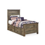 Trinell Twin Panel Bed with 2 Storage Drawers