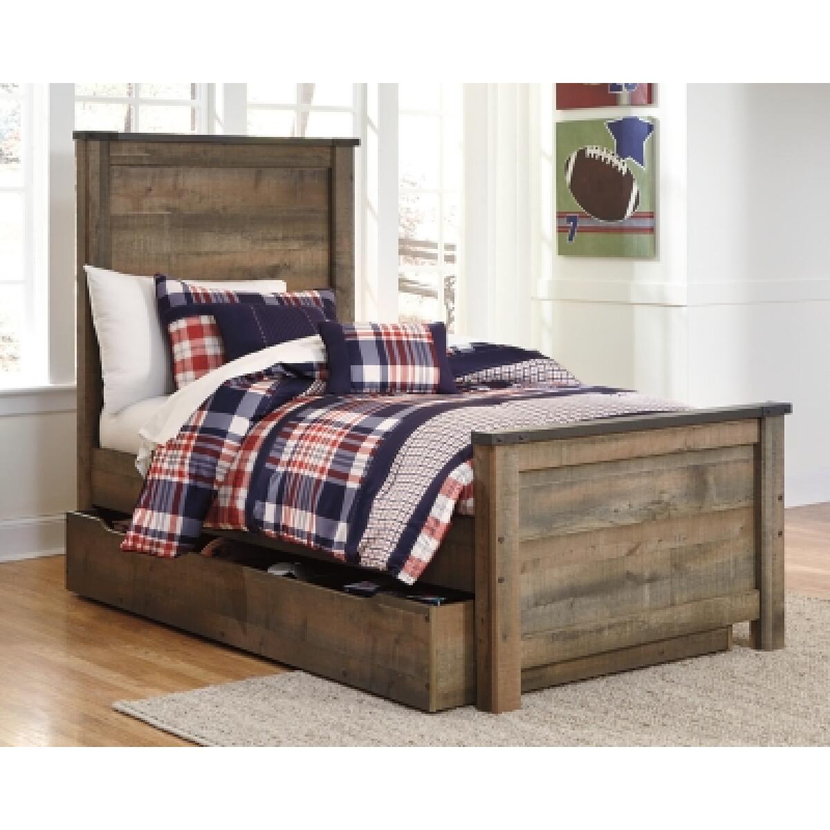 Trinell Twin Panel Bed with 1 Large Storage Drawer - Image 3