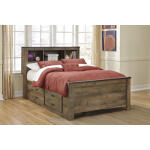 Trinell Full Bookcase Bed with 2 Storage Drawers