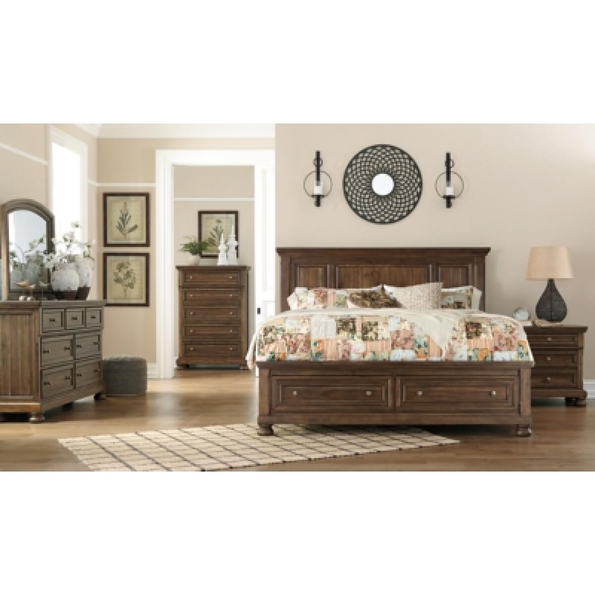 Flynnter Queen Panel Bed with 2 Storage Drawers - Image 4
