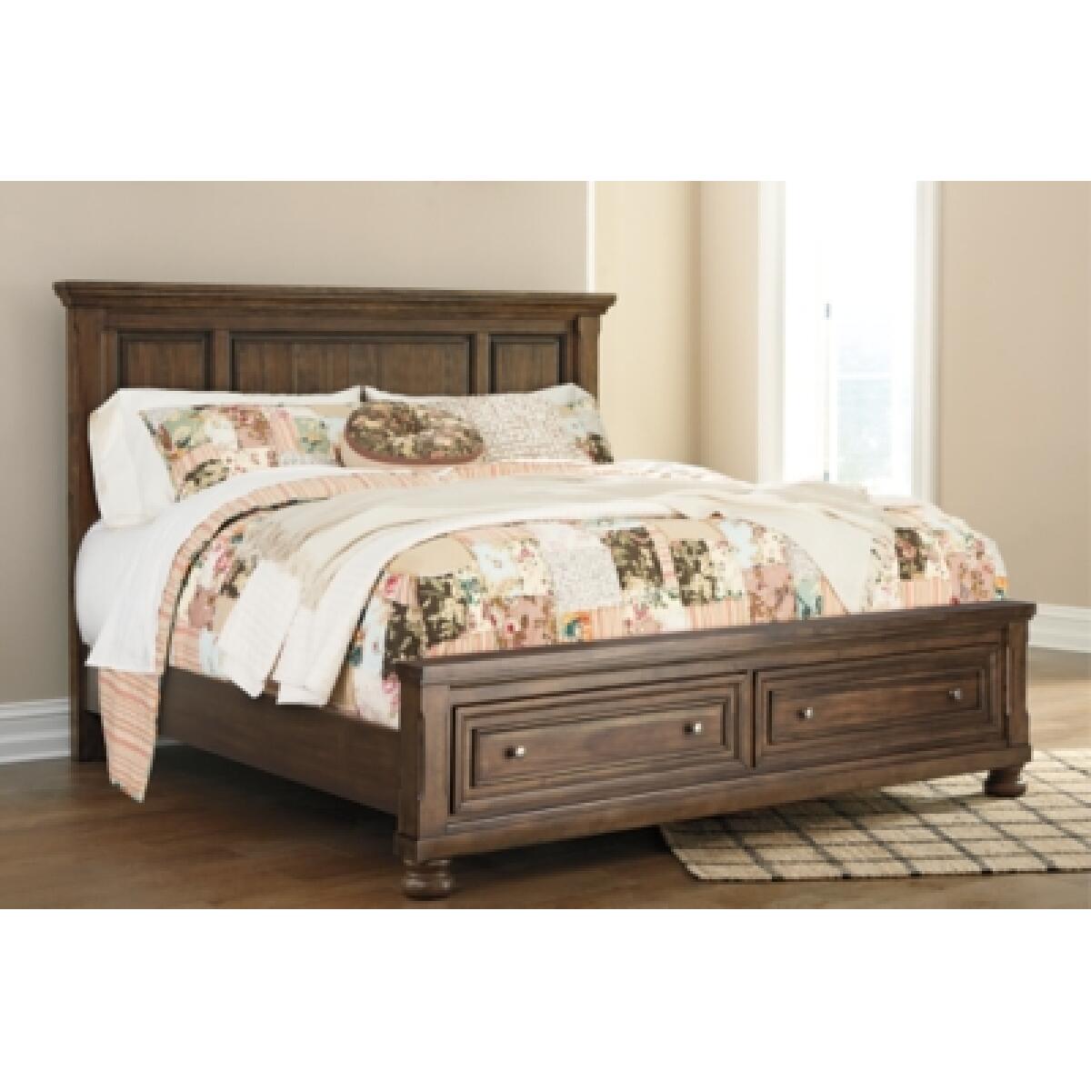 Flynnter King Panel Bed with 2 Storage Drawers - Image 3