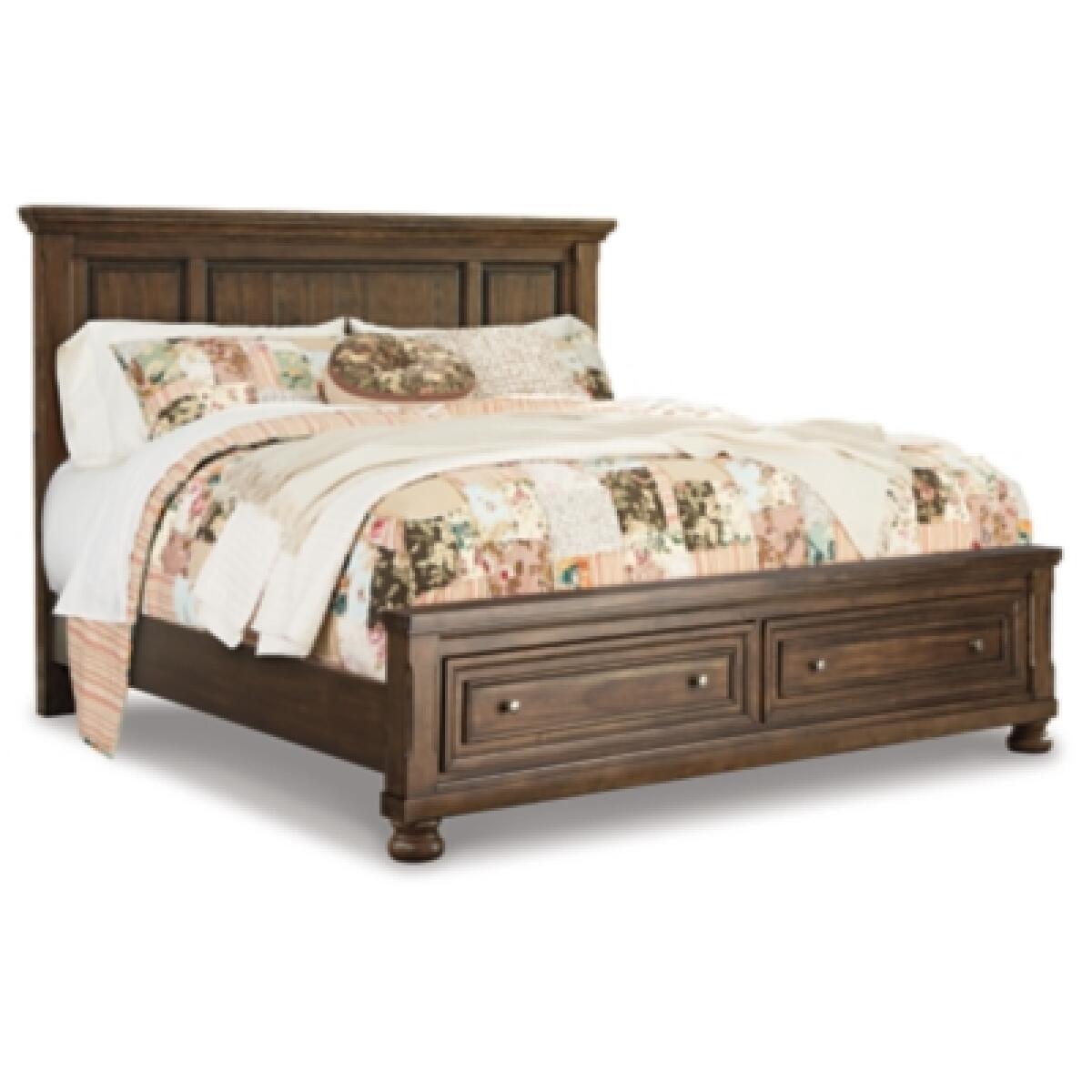 Flynnter King Panel Bed with 2 Storage Drawers - Image 2