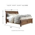 Flynnter California King Sleigh Bed with 2 Storage Drawers - Image 5