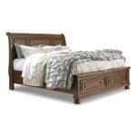 Flynnter Queen Sleigh Bed with 2 Storage Drawers - Image 2