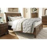 Flynnter King Sleigh Bed with 2 Storage Drawers - Image 7