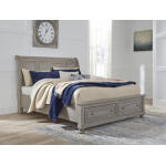 Lettner King Sleigh Bed with 2 Storage Drawers