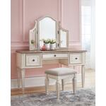 Realyn Vanity and Mirror with Stool - Image 3