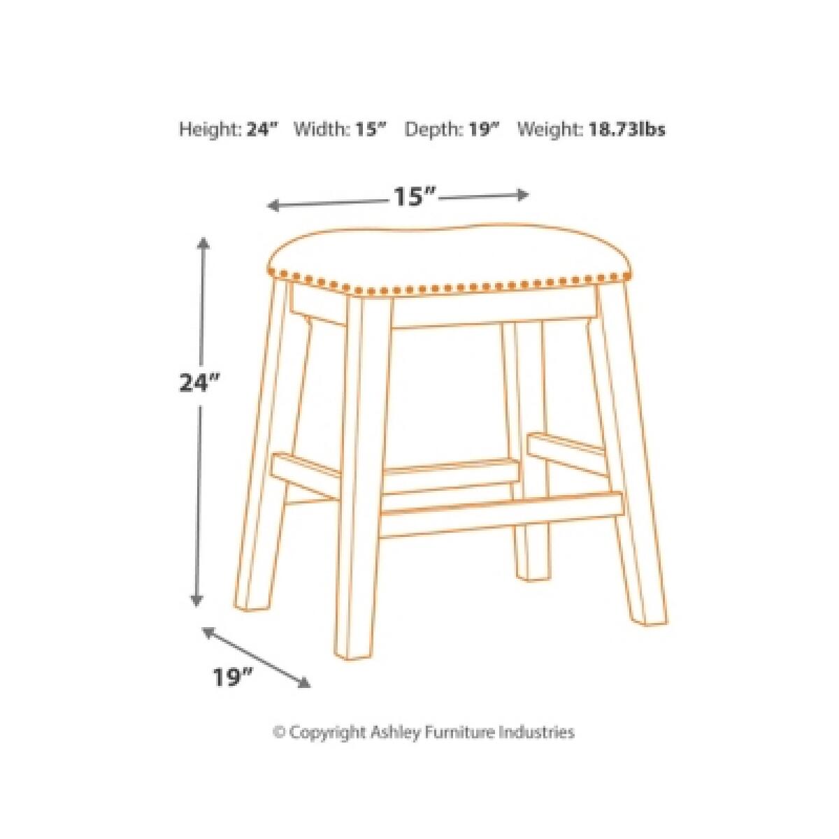 Caitbrook Counter Height Upholstered Bar Stool - Image 4