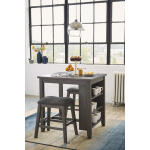 Caitbrook Counter Height Dining Table and Bar Stools (Set of 3)