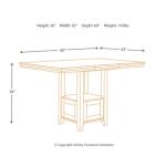 Ralene Counter Height Dining Extension Table - Image 11