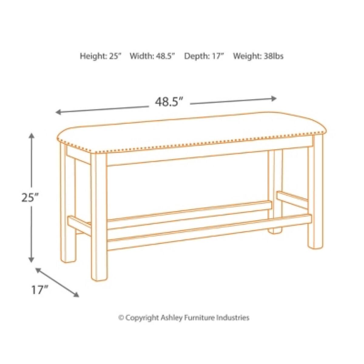Moriville Counter Height Dining Bench - Image 5