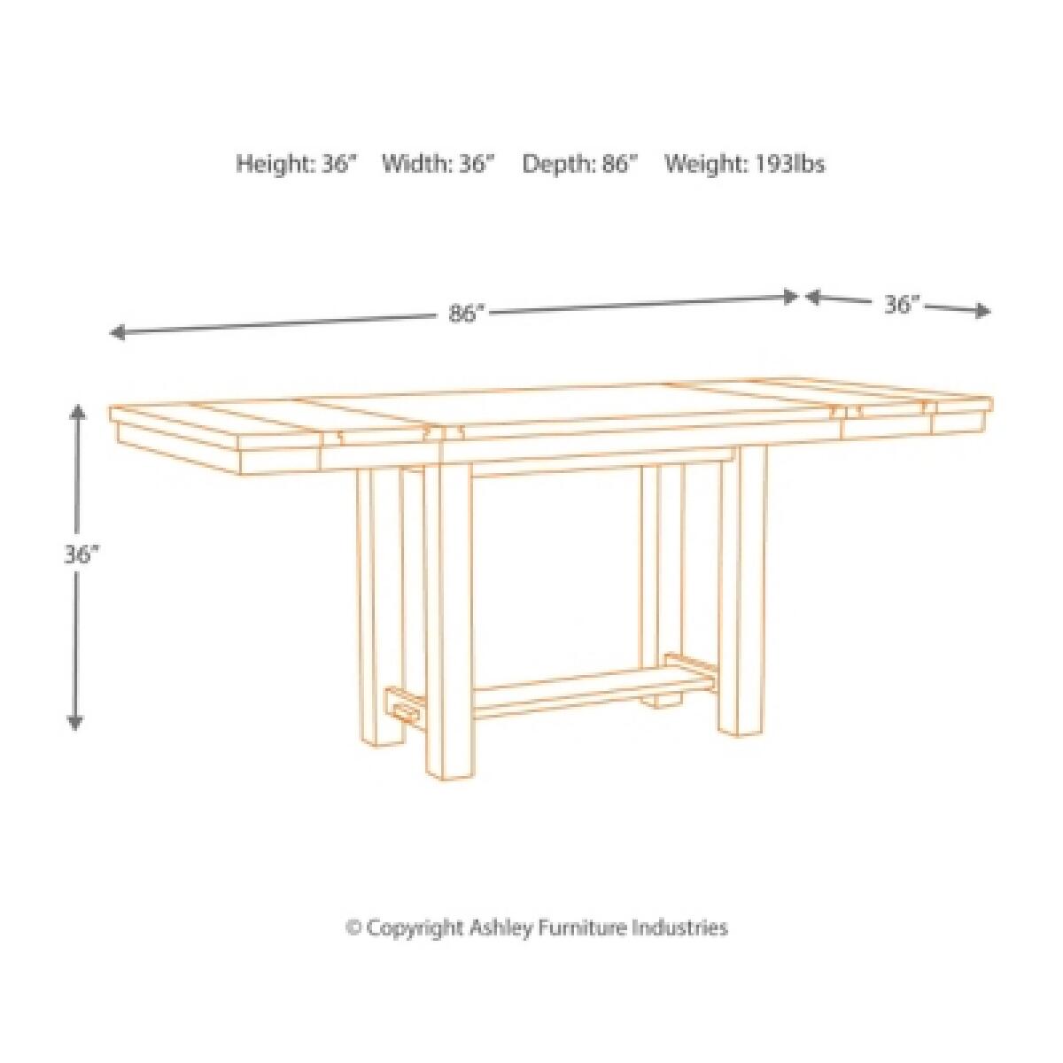 Moriville Counter Height Dining Extension Table - Image 5