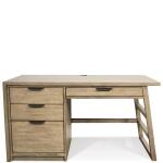 Perspectives Single Pedestal Brown Desk