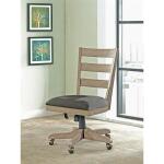 Perspectives Wood Back Upholstered Desk Chair - Image 2