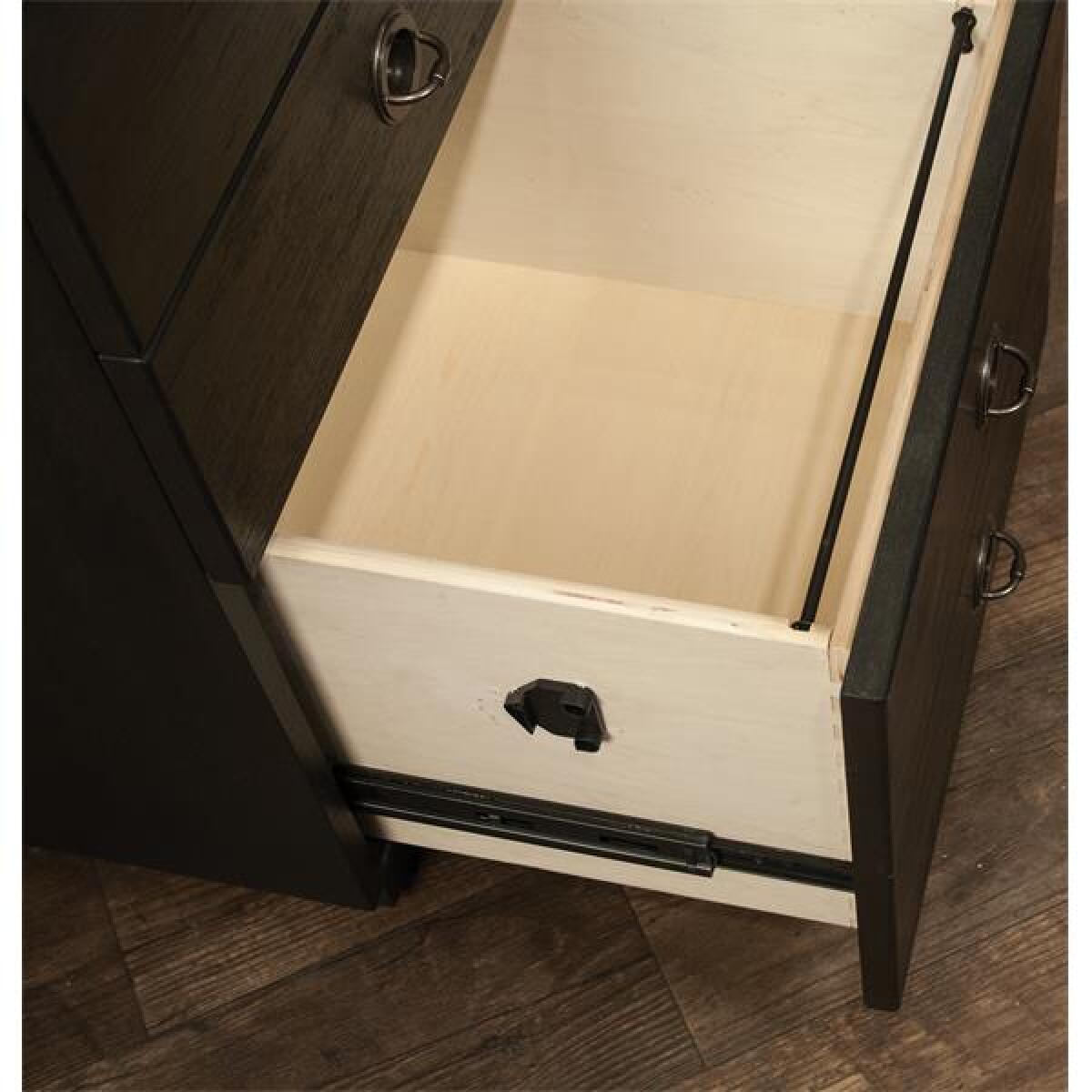 Perspectives Mobile Black File Cabinet - Image 3