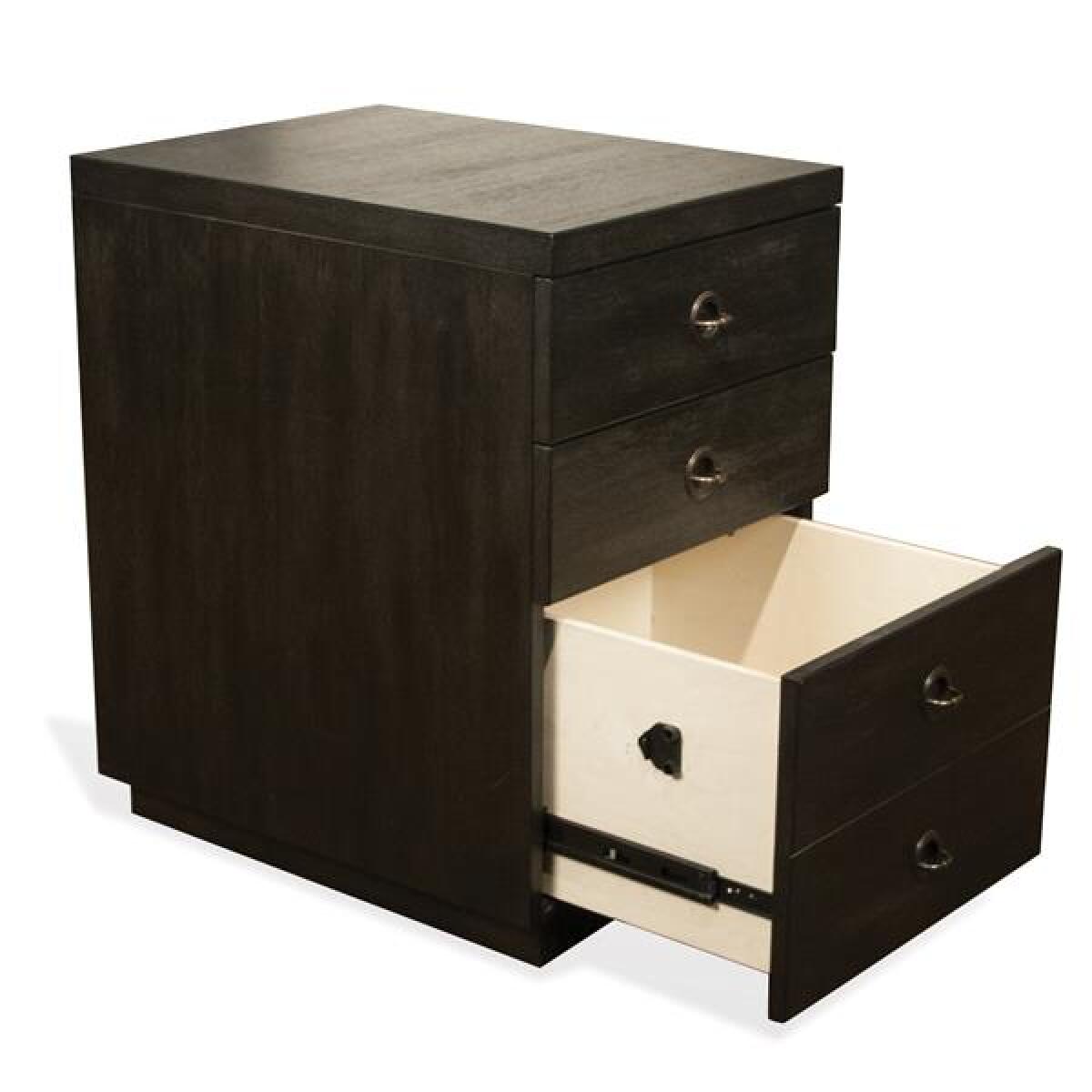 Perspectives Mobile Black File Cabinet - Image 4