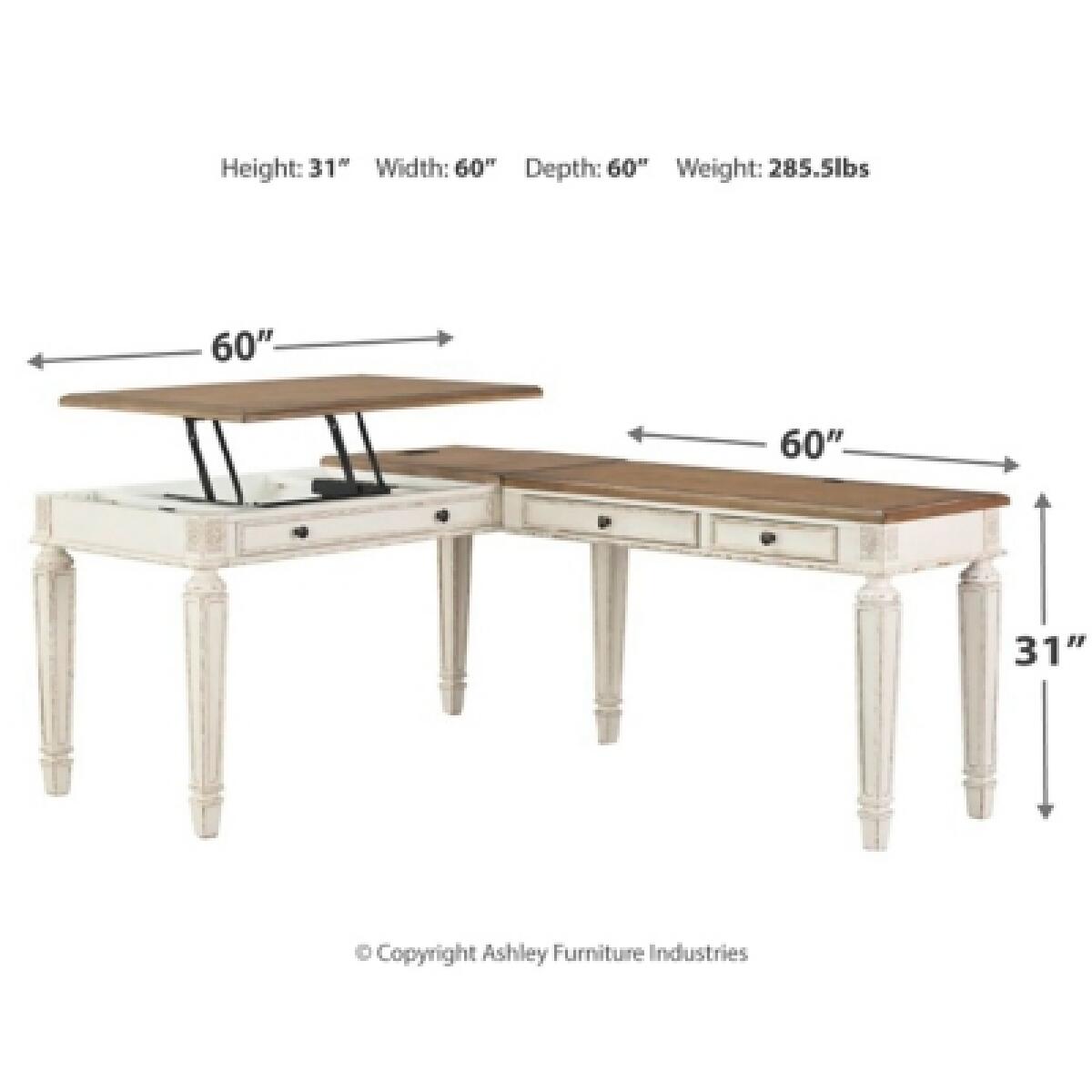 Realyn 2-Piece Home Office Lift Top Desk - Image 12