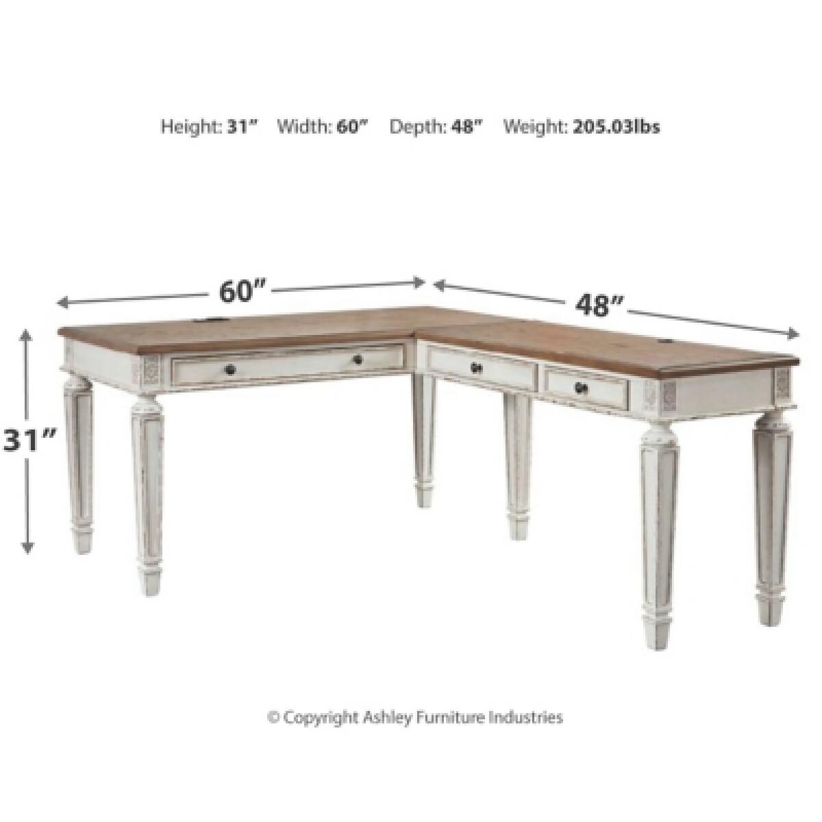 Realyn 2-Piece Home Office Desk - Image 5