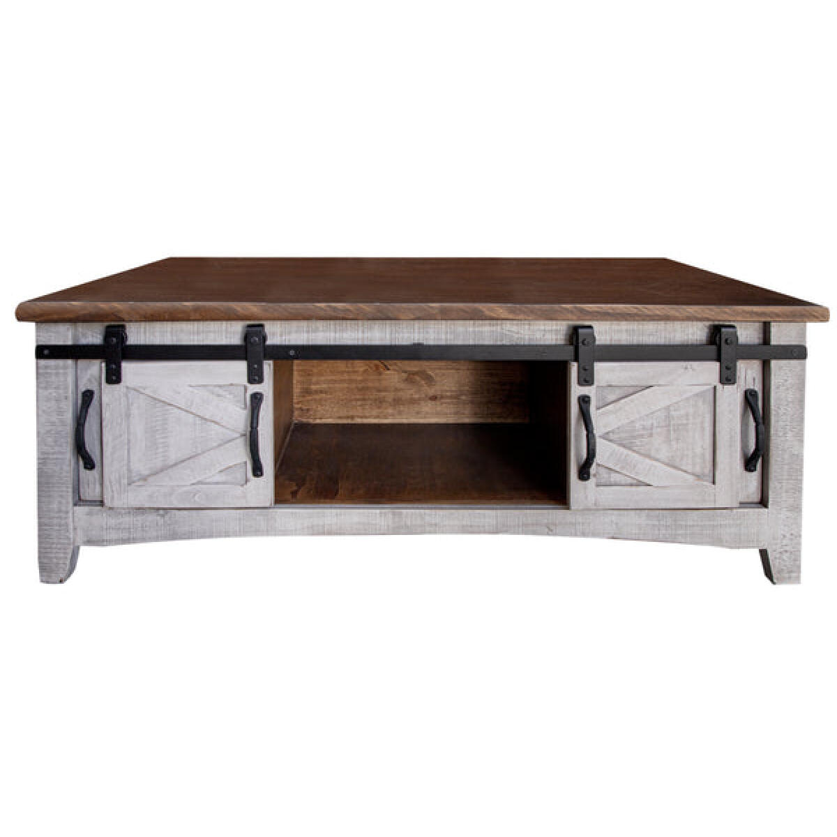 Pueblo Gray Cocktail Table 8 Doors - Image 2