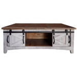 Pueblo Gray Cocktail Table 8 Doors - Image 2
