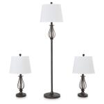 Brycestone Floor Lamp with 2 Table Lamps - Image 2
