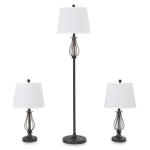 Brycestone Floor Lamp with 2 Table Lamps