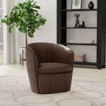 Barolo Vintage Brown Swivel Club Chair - Image 4