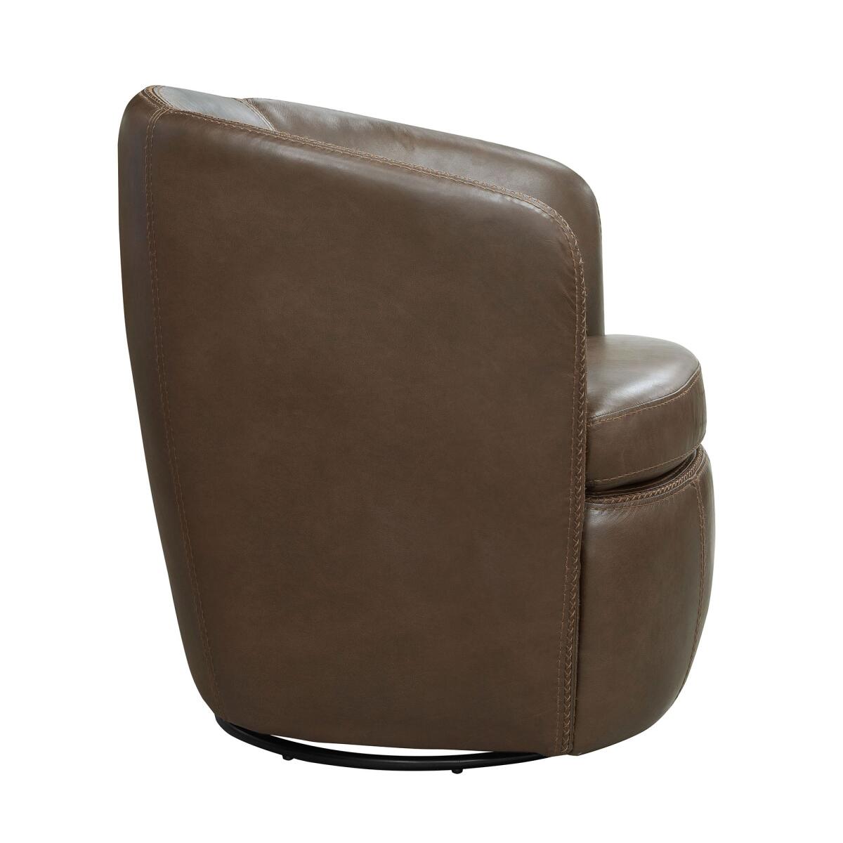 Barolo Vintage Brown Swivel Club Chair - Image 3