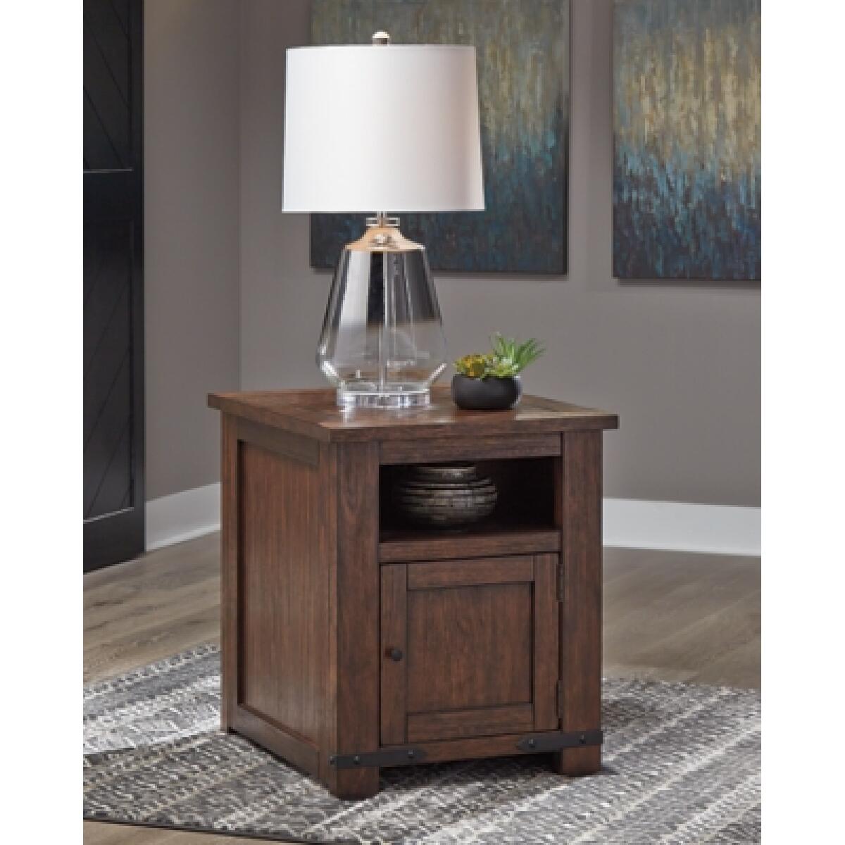 Budmore End Table with USB Ports & Outlets - Image 3