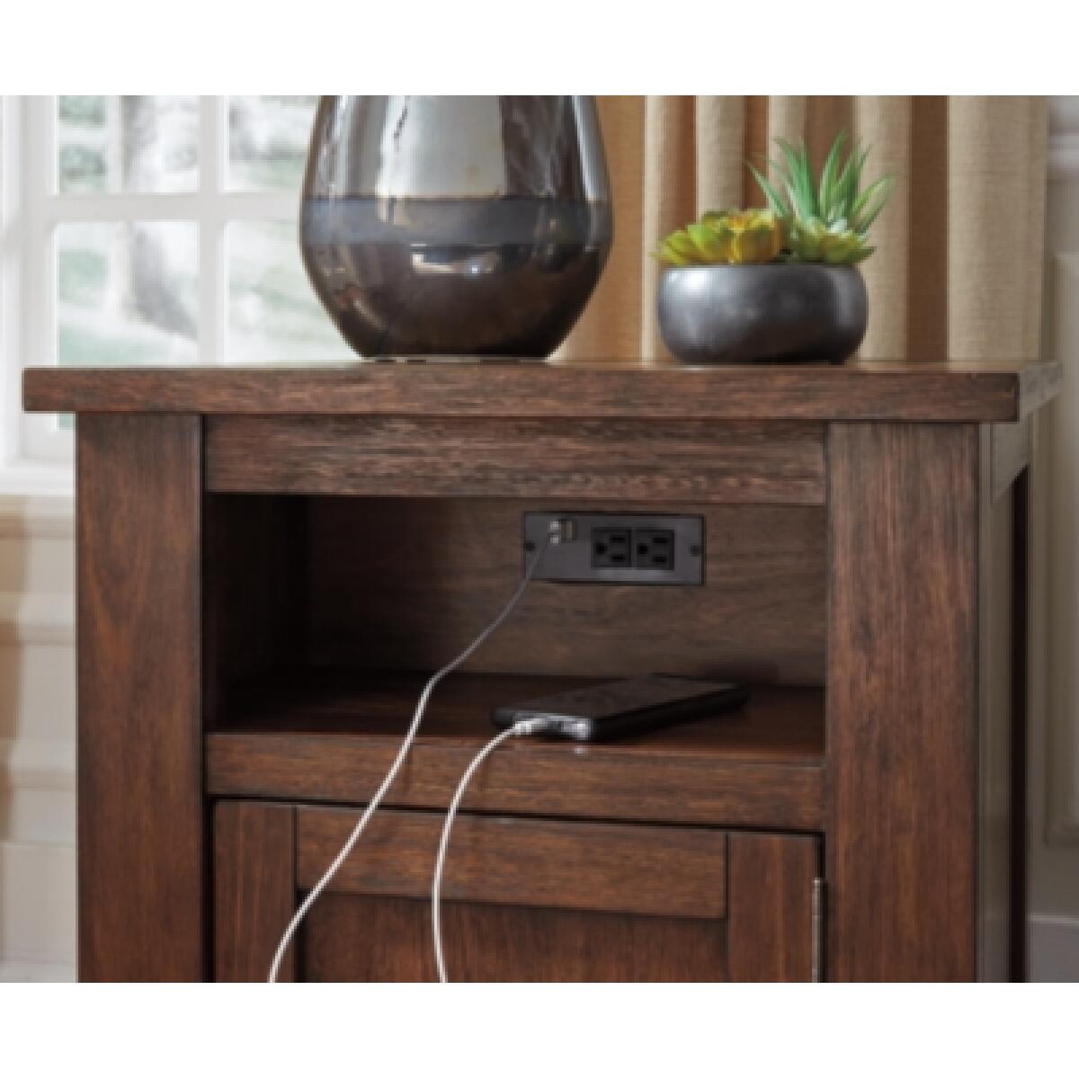 Budmore End Table with USB Ports & Outlets - Image 4