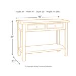 Bolanburg Sofa/Console Table - Image 5
