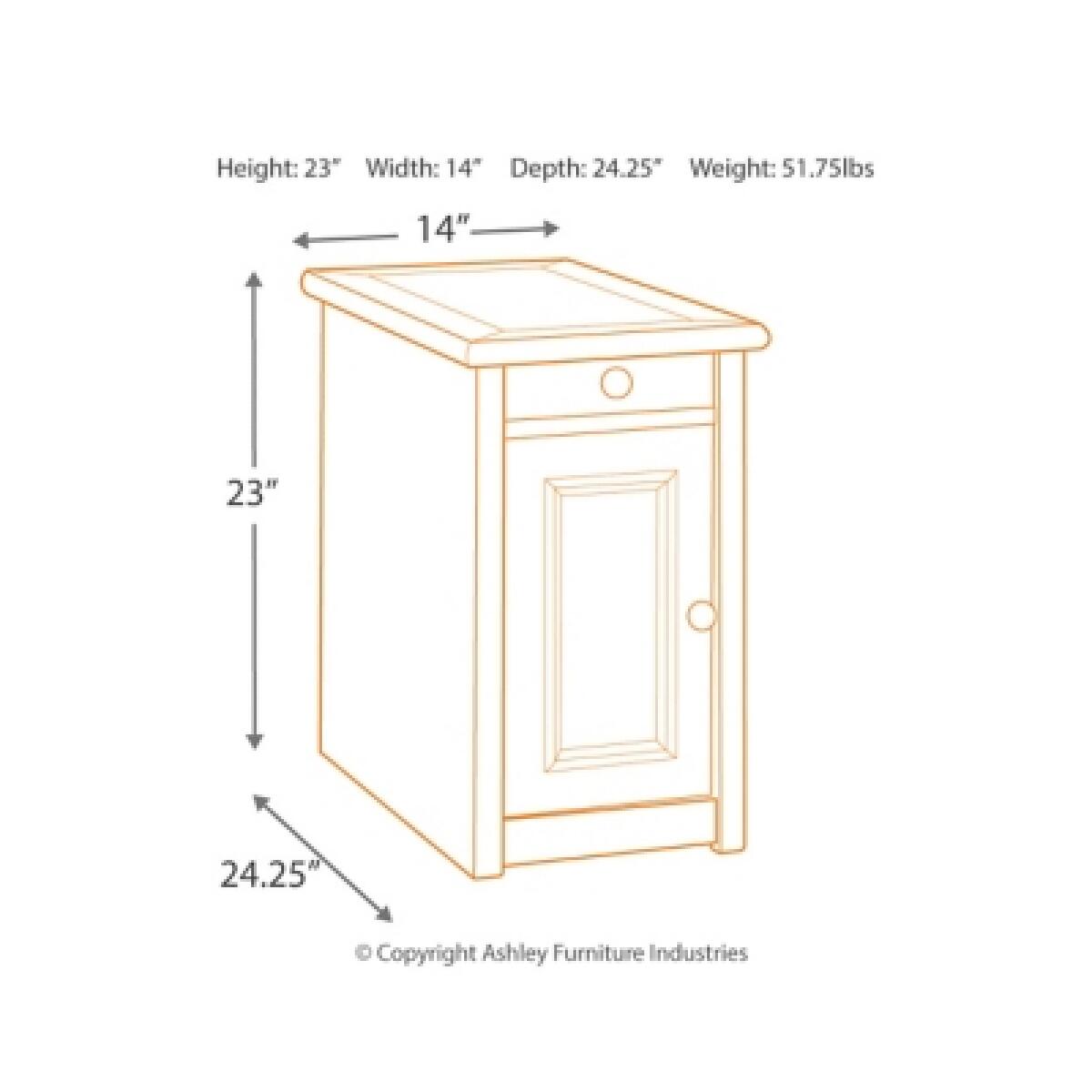 Bolanburg Chairside End Table with USB Ports & Outlets - Image 5