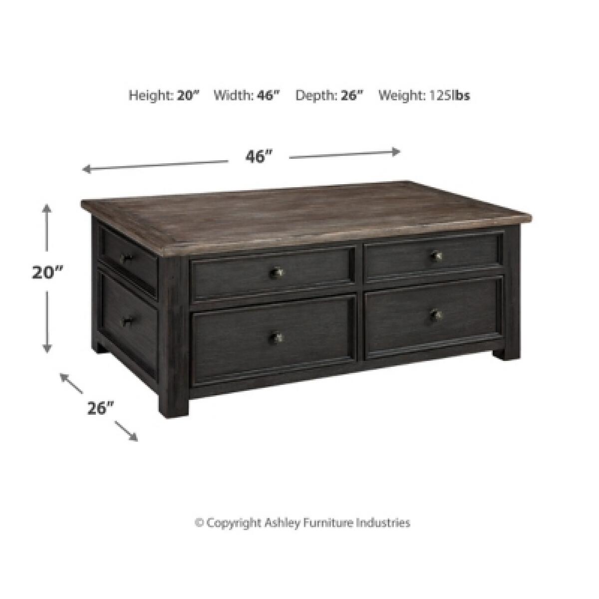 Tyler Creek Coffee Table with Lift Top - Image 5