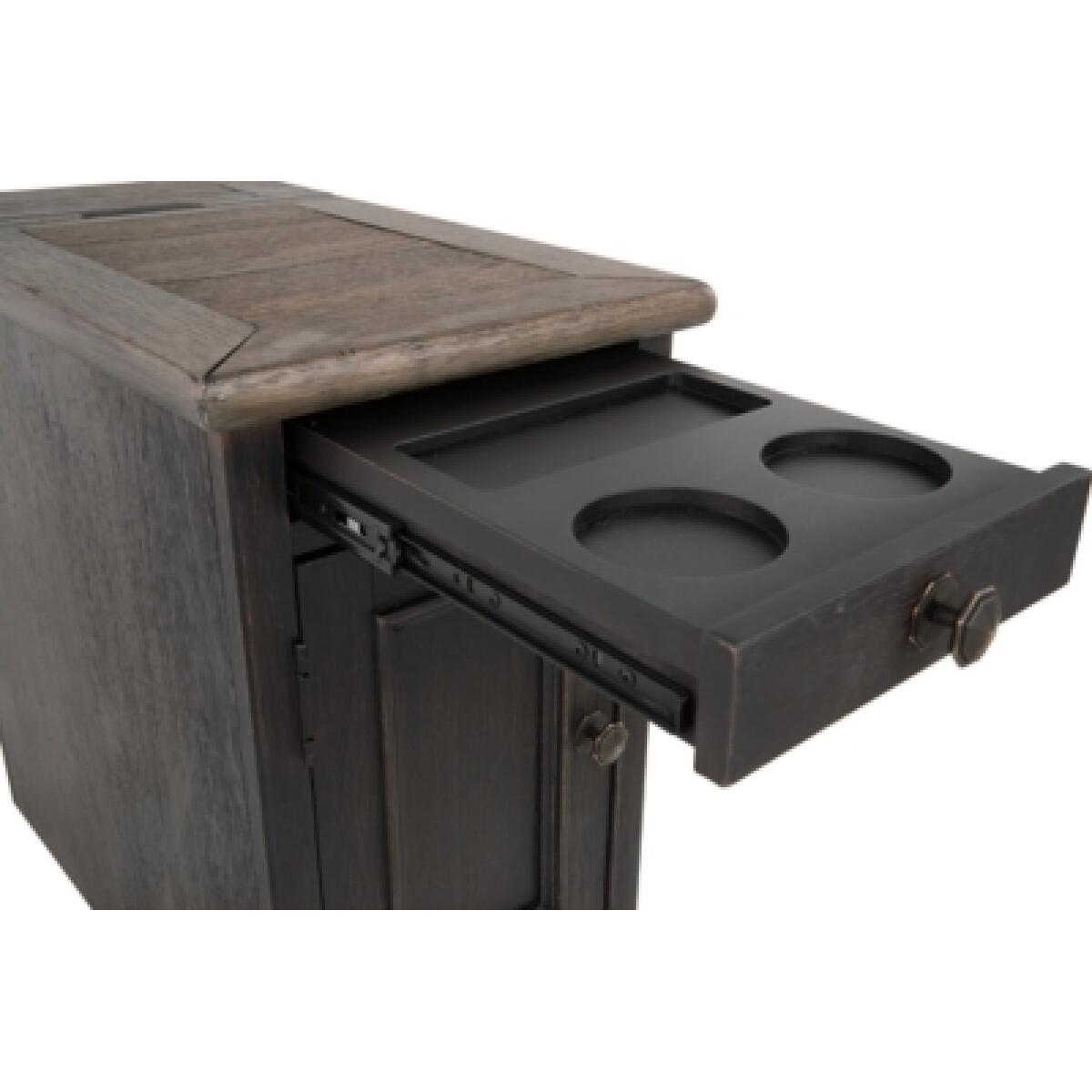 Tyler Creek Chairside End Table with USB Ports & Outlets - Image 9