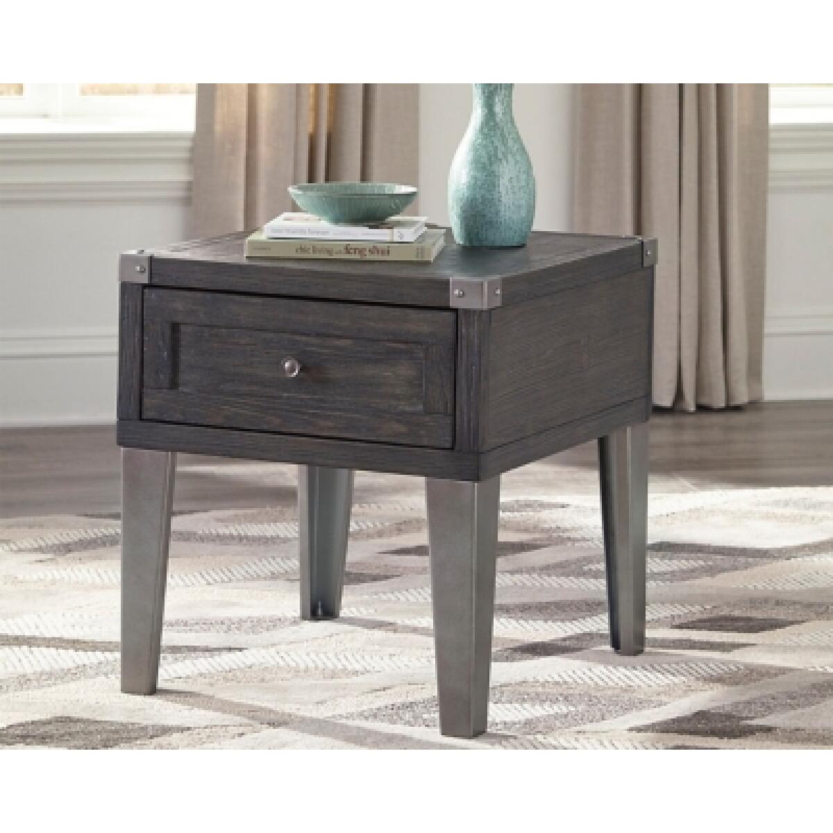 Todoe End Table with USB Ports & Outlets - Image 3