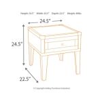 Todoe End Table with USB Ports & Outlets - Image 5