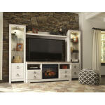 Willowton 4-Piece Entertainment Center with Electric Fireplace