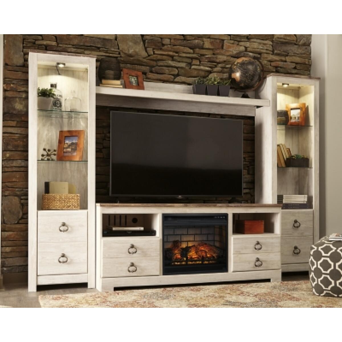 Willowton 4-Piece Entertainment Center with Electric Fireplace - Image 3