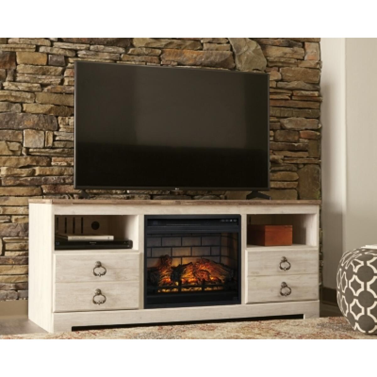 Willowton 64" TV Stand with Electric Fireplace - Image 3