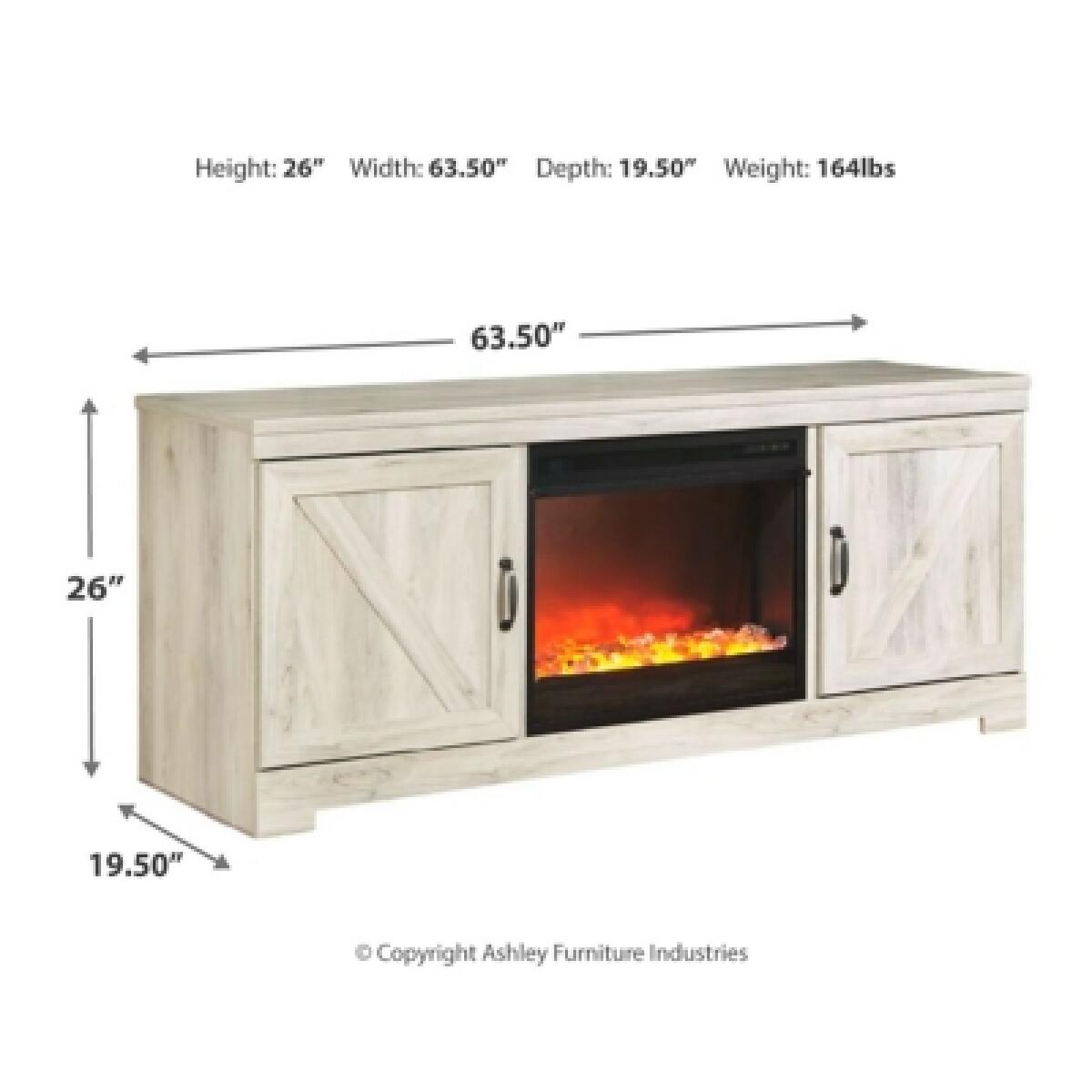 Bellaby 63" TV Stand with Fireplace - Image 5