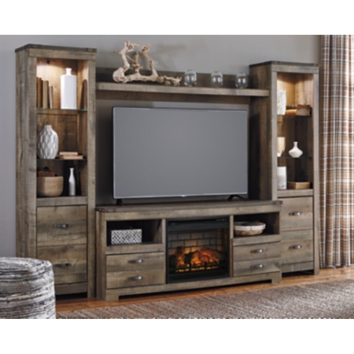 Trinell 4-Piece Entertainment Center with Electric Fireplace - Image 3