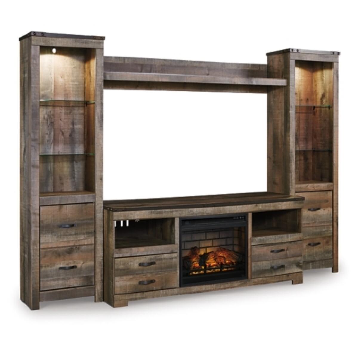 Trinell 4-Piece Entertainment Center with Electric Fireplace - Image 2