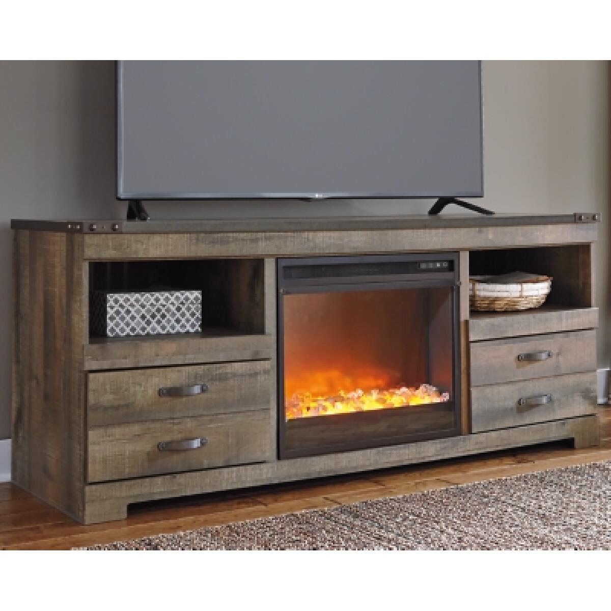 Trinell 63" TV Stand with Electric Fireplace - Image 3